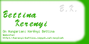 bettina kerenyi business card